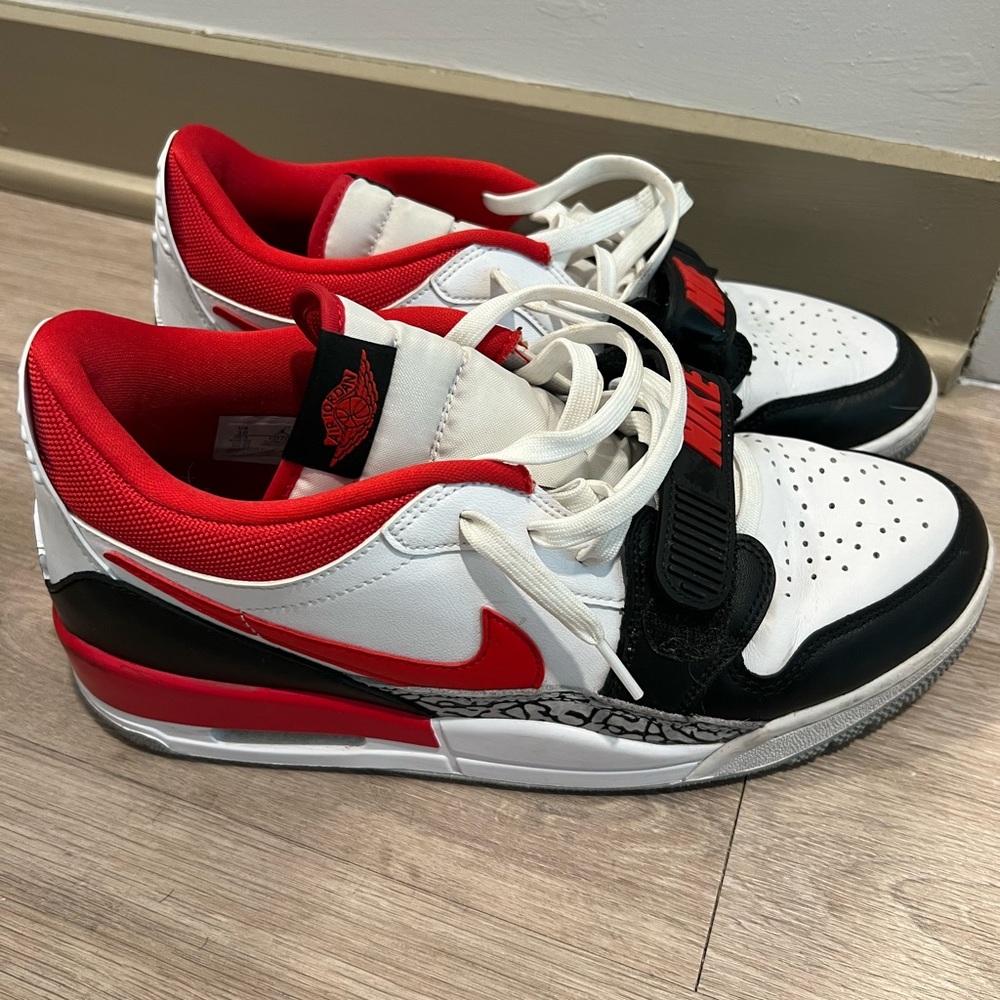 Jordan Red and White Sneakers